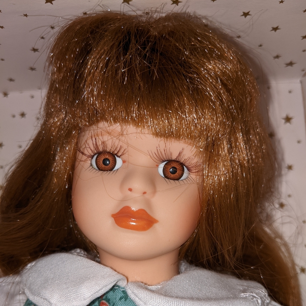 Porcelain Doll; Lasting Impressions Companion Doll & Accessories